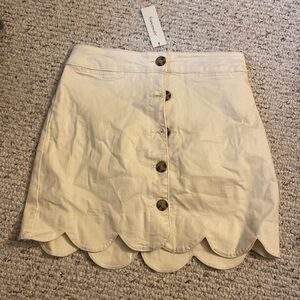 Nwt women’s size small cotton, blend button-down skirt T28
